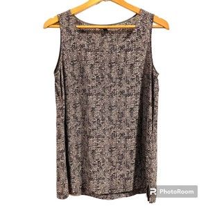 Eileen Fisher Blouse 100% Silk, Eco-Friendly, Snakeskin Pattern, cool, comfy MM